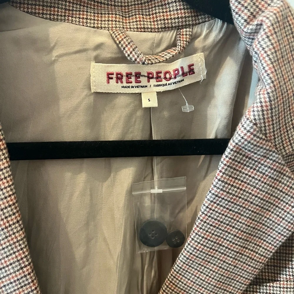NWOT Free People Reggie Blazer Ginger Combo - Picture 9 of 14
